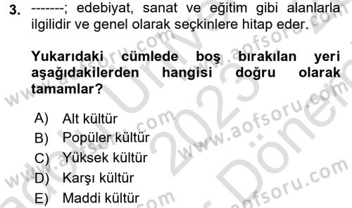 Kamu Diplomasisi Ve Uluslararası Halkla İlişkiler Dersi 2023 - 2024 Yılı (Final) Dönem Sonu Sınav Soruları 3. Soru
