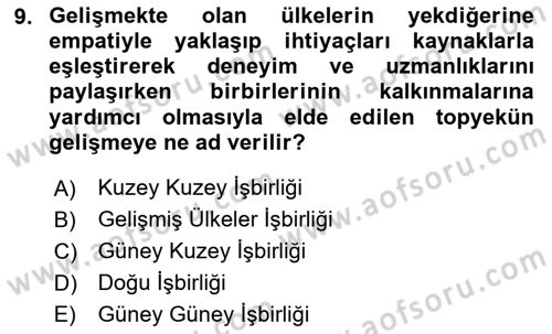 Kamu Diplomasisi Ve Uluslararası Halkla İlişkiler Dersi 2023 - 2024 Yılı (Final) Dönem Sonu Sınav Soruları 9. Soru