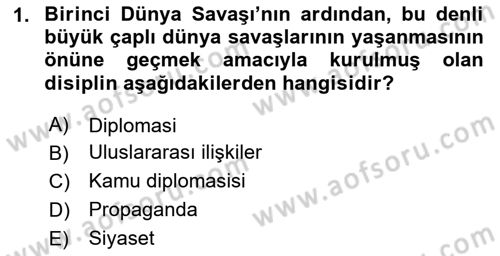 Kamu Diplomasisi Ve Uluslararası Halkla İlişkiler Dersi 2024 - 2025 Yılı (Vize) Ara Sınav Soruları 1. Soru