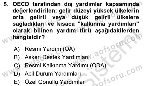 Kamu Diplomasisi Ve Uluslararası Halkla İlişkiler Dersi 2025 - 2026 Yılı (Final) Dönem Sonu Sınav Soruları 5. Soru