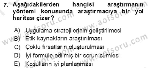 Sürdürülebilirlik ve Halkla İlişkiler Dersi 2017 - 2018 Yılı (Final) Dönem Sonu Sınav Soruları 7. Soru