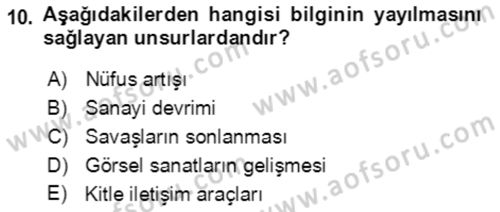 Sürdürülebilirlik ve Halkla İlişkiler Dersi 2018 - 2019 Yılı (Final) Dönem Sonu Sınav Soruları 10. Soru