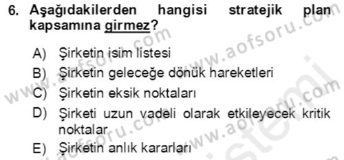 Sürdürülebilirlik ve Halkla İlişkiler Dersi 2018 - 2019 Yılı (Final) Dönem Sonu Sınav Soruları 6. Soru