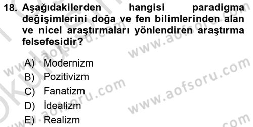 Sürdürülebilirlik ve Halkla İlişkiler Dersi 2020 - 2021 Yılı Yaz Okulu Sınav Soruları 18. Soru