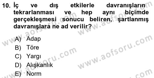 Sürdürülebilirlik ve Halkla İlişkiler Dersi 2021 - 2022 Yılı (Vize) Ara Sınav Soruları 10. Soru
