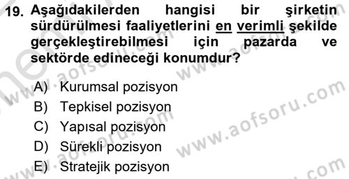 Sürdürülebilirlik ve Halkla İlişkiler Dersi 2021 - 2022 Yılı (Vize) Ara Sınav Soruları 19. Soru