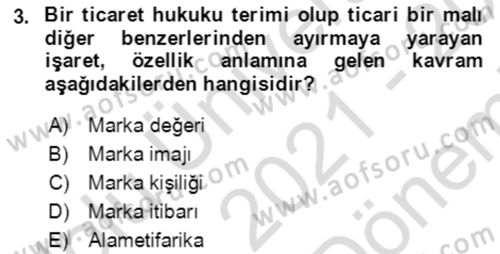 Sürdürülebilirlik ve Halkla İlişkiler Dersi 2021 - 2022 Yılı (Final) Dönem Sonu Sınav Soruları 3. Soru