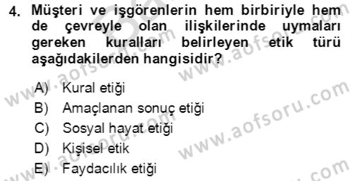 Sürdürülebilirlik ve Halkla İlişkiler Dersi 2021 - 2022 Yılı (Final) Dönem Sonu Sınav Soruları 4. Soru