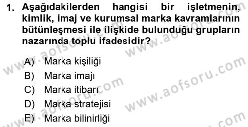 Sürdürülebilirlik ve Halkla İlişkiler Dersi 2021 - 2022 Yılı Yaz Okulu Sınav Soruları 1. Soru