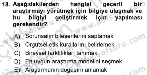 Sürdürülebilirlik ve Halkla İlişkiler Dersi 2021 - 2022 Yılı Yaz Okulu Sınav Soruları 18. Soru