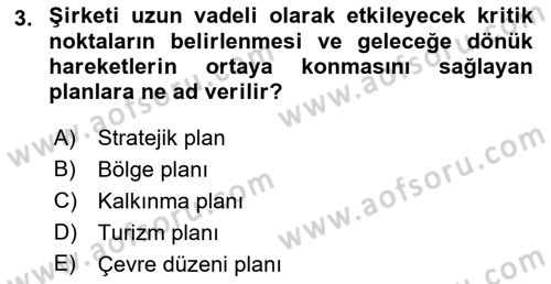 Sürdürülebilirlik ve Halkla İlişkiler Dersi 2021 - 2022 Yılı Yaz Okulu Sınav Soruları 3. Soru