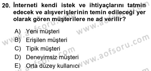 Sürdürülebilirlik ve Halkla İlişkiler Dersi 2022 - 2023 Yılı Yaz Okulu Sınav Soruları 20. Soru