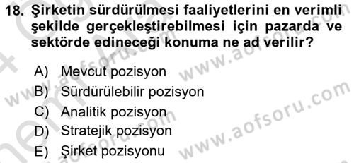 Sürdürülebilirlik ve Halkla İlişkiler Dersi 2023 - 2024 Yılı (Vize) Ara Sınav Soruları 18. Soru