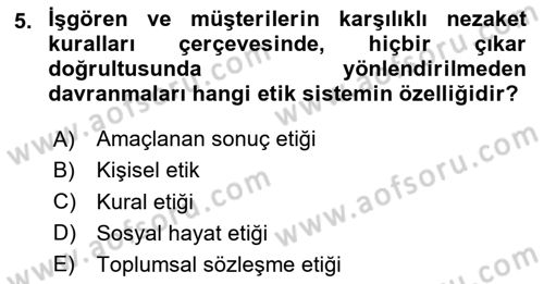 Sürdürülebilirlik ve Halkla İlişkiler Dersi 2023 - 2024 Yılı (Vize) Ara Sınav Soruları 5. Soru