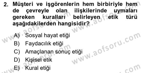 Sürdürülebilirlik ve Halkla İlişkiler Dersi 2023 - 2024 Yılı (Final) Dönem Sonu Sınav Soruları 2. Soru