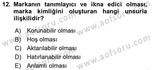 Sürdürülebilirlik ve Halkla İlişkiler Dersi 2024 - 2025 Yılı (Vize) Ara Sınav Soruları 12. Soru