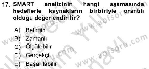 Sürdürülebilirlik ve Halkla İlişkiler Dersi 2024 - 2025 Yılı (Vize) Ara Sınav Soruları 17. Soru