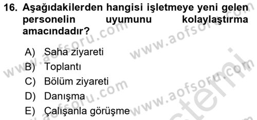 Sürdürülebilirlik ve Halkla İlişkiler Dersi 2024 - 2025 Yılı (Final) Dönem Sonu Sınav Soruları 16. Soru