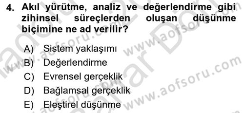 Sürdürülebilirlik ve Halkla İlişkiler Dersi 2024 - 2025 Yılı (Final) Dönem Sonu Sınav Soruları 4. Soru