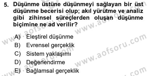 Sürdürülebilirlik ve Halkla İlişkiler Dersi 2025 - 2026 Yılı (Final) Dönem Sonu Sınav Soruları 5. Soru