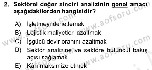 Hizmet Pazarlaması Dersi 2017 - 2018 Yılı (Final) Dönem Sonu Sınav Soruları 2. Soru