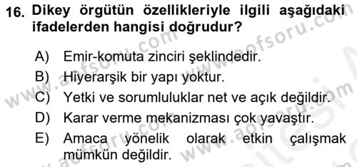 Hizmet Pazarlaması Dersi 2018 - 2019 Yılı (Vize) Ara Sınav Soruları 16. Soru