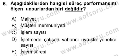 Hizmet Pazarlaması Dersi 2018 - 2019 Yılı (Final) Dönem Sonu Sınav Soruları 6. Soru