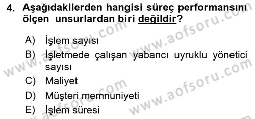Hizmet Pazarlaması Dersi 2018 - 2019 Yılı Yaz Okulu Sınav Soruları 4. Soru