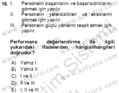 Hizmet Pazarlaması Dersi 2021 - 2022 Yılı (Vize) Ara Sınav Soruları 18. Soru