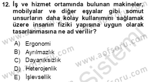 Hizmet Pazarlaması Dersi 2021 - 2022 Yılı (Final) Dönem Sonu Sınav Soruları 12. Soru