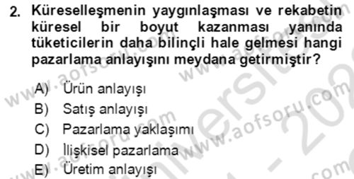 Hizmet Pazarlaması Dersi 2021 - 2022 Yılı Yaz Okulu Sınav Soruları 2. Soru