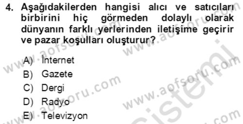 Hizmet Pazarlaması Dersi 2021 - 2022 Yılı Yaz Okulu Sınav Soruları 4. Soru