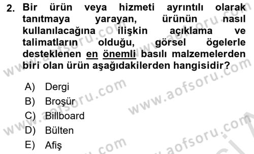 Medyada Yapım	 Dersi 2021 - 2022 Yılı (Final) Dönem Sonu Sınav Soruları 2. Soru