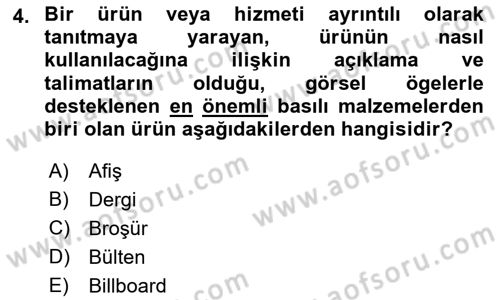 Medyada Yapım	 Dersi 2021 - 2022 Yılı Yaz Okulu Sınav Soruları 4. Soru