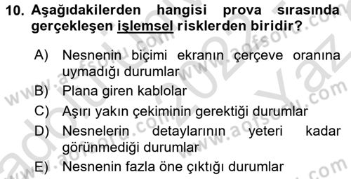 Medyada Yapım	 Dersi 2022 - 2023 Yılı Yaz Okulu Sınav Soruları 10. Soru