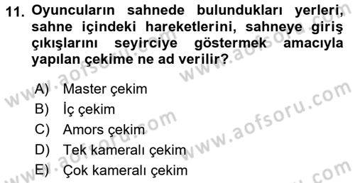 Medyada Yapım	 Dersi 2022 - 2023 Yılı Yaz Okulu Sınav Soruları 11. Soru