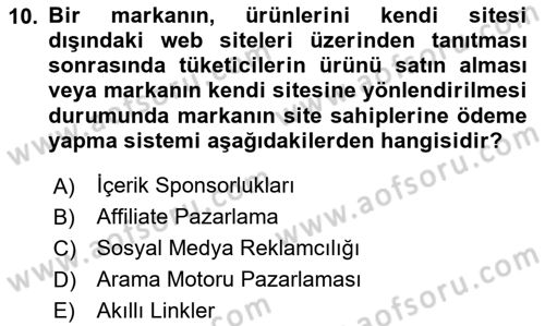 Medyada Yapım	 Dersi 2023 - 2024 Yılı (Vize) Ara Sınav Soruları 10. Soru