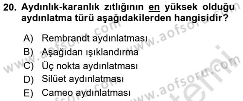 Medyada Yapım	 Dersi 2023 - 2024 Yılı (Vize) Ara Sınav Soruları 20. Soru