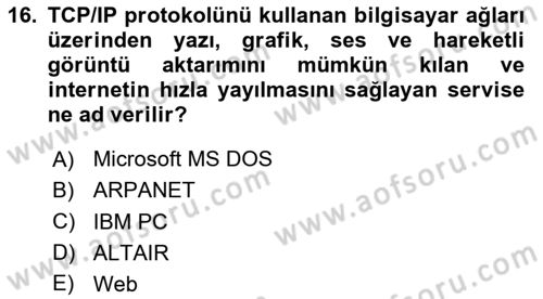Medyada Yapım	 Dersi 2023 - 2024 Yılı Yaz Okulu Sınav Soruları 16. Soru