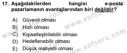 Medyada Yapım	 Dersi 2023 - 2024 Yılı Yaz Okulu Sınav Soruları 17. Soru