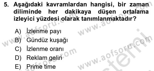 Medyada Yapım	 Dersi 2024 - 2025 Yılı (Vize) Ara Sınav Soruları 5. Soru