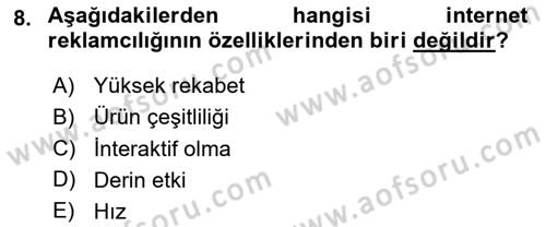 Medyada Yapım	 Dersi 2024 - 2025 Yılı (Vize) Ara Sınav Soruları 8. Soru
