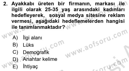 Medyada Yapım	 Dersi 2024 - 2025 Yılı (Final) Dönem Sonu Sınav Soruları 2. Soru