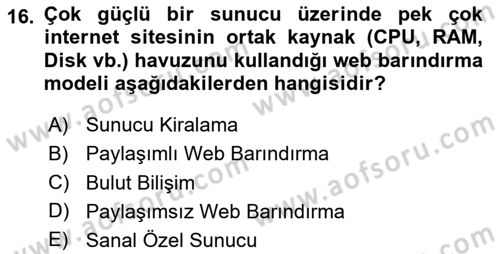 Medyada Yapım	 Dersi 2024 - 2025 Yılı Yaz Okulu Sınav Soruları 16. Soru
