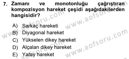 Medyada Yapım	 Dersi 2024 - 2025 Yılı Yaz Okulu Sınav Soruları 7. Soru