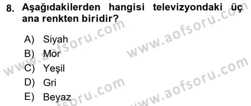 Medyada Yapım	 Dersi 2024 - 2025 Yılı Yaz Okulu Sınav Soruları 8. Soru