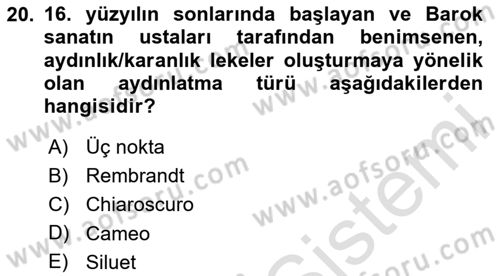 Medyada Yapım	 Dersi 2025 - 2026 Yılı (Vize) Ara Sınav Soruları 20. Soru