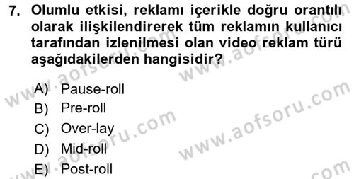 Medyada Yapım	 Dersi 2025 - 2026 Yılı (Vize) Ara Sınav Soruları 7. Soru