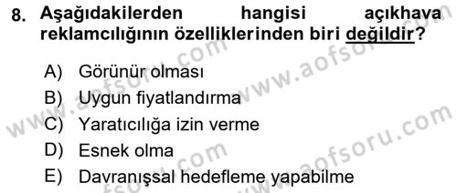 Medyada Yapım	 Dersi 2025 - 2026 Yılı (Vize) Ara Sınav Soruları 8. Soru