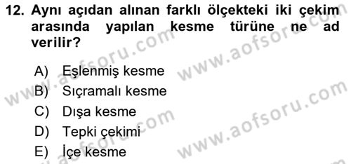 Medyada Yapım	 Dersi 2025 - 2026 Yılı Yaz Okulu Sınav Soruları 12. Soru
